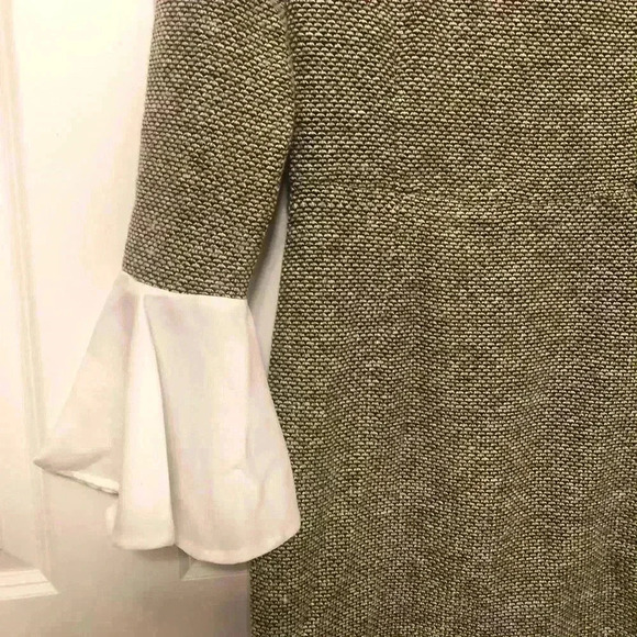 Flounce Sleeve Pephem Tweed Dress - Picture 4 of 8